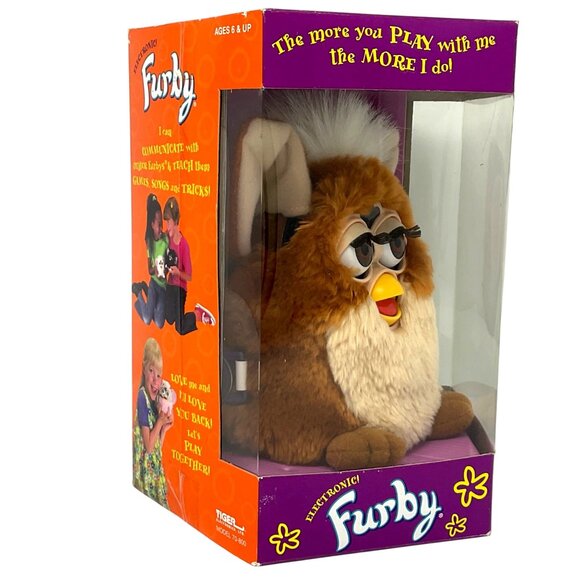 Original Furby Coffee‎ Brown Eyes 1999 Vintage Factory Sealed Collectible NWB - Picture 2 of 8